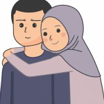 بغل کردن دختر با حجاب و پسر