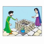 بیژن در چاه گیر کرده و منیژه میخواهد بهش کمک کند