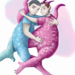 دو کودک در اغوش یکدیگر
