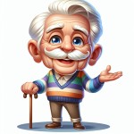 یک پیرمرد ماشین باز طراحی کن