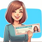 یک زنی که طلاق گرفته و مهریه اش را هم گرفته طراحی کن