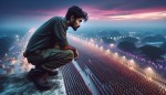 فرید که مشغول تماشای ارتش است و در سکویی بلند قرار دارد