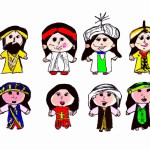 یک عکس از اقوام مختلف کودک ایران با لباس محلی