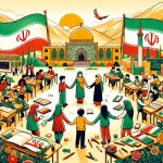 نقاشی راه وفاق در مدرسه و تاثیر آن در فردای کشور عزیزمان ایران