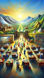 نقاشی راه وفاق در مدرسه و تاثیر آن در فردای کشور عزیزمان ایران چیست
