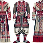 لباس کوردی سقزی تور کارشده با ترکیبی از رنگ سرخابی و طوسی