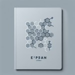 طراحی جلد دفتر چاپی با نام EPSAN و پس زمینه خاکستری و طرح های لانه زنبوری شکل هم داشته باشه و شش ضلعی های کوچک ساده و شیک