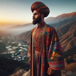 یک مرد مازندرانی با لباس مازندرانی