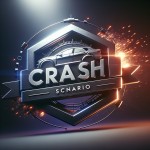 یک لوگو ماشینی که متن داخل پارانتز درونش بزرگ نوشته شده باشد بساز (crash scenario)