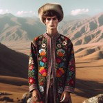 تصویر یک پسر 18 ساله با لباس محلی قوم بختیاری