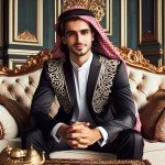 حسن ریوندی نشسته روی مبل سلطنتی
