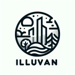 لوگوی برند Illuvan می خوام با پس زمینه ی سفید و جوان پسند و استفاده از طرح های مینیمال و جذاب
