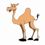 یک تویر کارتونی از شتر تولید کن