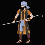 سرباز پارسی با نیزه در دست
