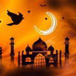 تصویری از عید و ماه مبارک رمضان برای نقاشی کردن