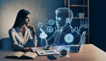 i need a high image for a post about "Using Artificial Intelligence to Make You a Smarter Crypto Trader - Is It Really Possible?" uploading on medium. minimal image