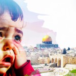 عکسی از تلفیق قدس با کودکی در حال گریه
