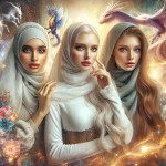 ۳دختر زیبای با حجاب کامل