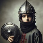 دختری شیعه که چادری از فولاد وسپر دارد