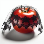عکس گوجه ای با چادر سیاه