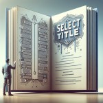 من به عنوان استاد به دانشجویم می خواهم بگویم برای نوشتن یک تز دکترا مهمترین قسمت انتخاب عنوان تز است.فرق می کند با انتخاب موضوع .  عکسی نوآورانه می خواهم که در آن نوشته شده باشد select title