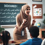 عکس معلم ایرانی که در حال ارشاد و امر به معروف و نهی از منکر کردن است