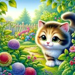 یک گربه ی نازنازی در باغچه میخواهم