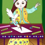 یک تصویر فانتزی از درس کوشا و نوشا فارسی دوم ابتدایی برام بساز