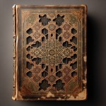 کتاب قدیمی با نقوش اسلیمی قدیمی