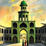 مدرسه پسرانه متوسطه اول با معماری ایرانی و اسلامی و نشان های ملی ایران