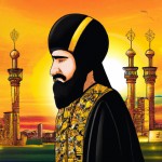 تصویر شهید حمیدرضا حیدری با پشت زمینه کربلا