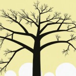 تصویر تنه ی یک درخت زیبا با شاخه ها جهت پیرینت درسایز بزرگ