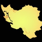 نقشه ایران با بکگراند سیاه