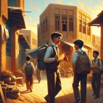 تصویر دانش آموز پسر ایرانی
