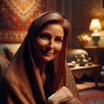 Prompt 2 (Final Version): Realistic & Emotional

Focus: Depicting the practical application of the Hadith through a tender, realistic scene of filial piety in a traditional Iranian home, focusing on the mother and son.

Prompt:
"Photorealistic,emotional scene. Inside a warm, traditionally decorated Iranian home with soft lighting. A middle-aged Iranian mother with a beautiful, kind face, radiating contentment and love, is wearing an elegant chador. She sits comfortably on a beautiful Persian rug
