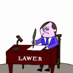 وکیل در حال نوشتن