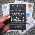 یک دعوتنامه رسمی با زمینه تجاری از طرف شرکت کلر پارس (Chlor Pars ) خطاب به مشتریان و خریداران احتمالی خود به زبان فارسی و انگلیسی به منظور دعوت برای بازدید از غرفه شرکت در نمایشگاه afghan health از تاریخ ۲تا۴ دسامبر در شهر کابل افغانستان که زمینه و تم آن هم مربوط به محصولات شیمیایی باشد