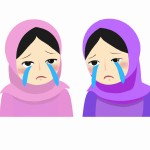 دو تا دختر با حجاب که یکیشون گریه میکنه