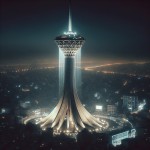 برج میلاد تهران در شب