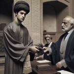 در زمان صفوی مرد جوان ۳۰ ساله ای که قاضی اصفهان است با ناراحتی در حال تحویل لباس قضاوتش و عمامه اش به دربار است