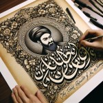 یک تصویر درست کن که به فارسی و با خط خوش نوشته باشه سیرت سلمان