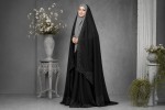 چادر مشکی زنانه و مقنعه طوسی پرنگ . 45 درجه... - چادر و مقنعه کامل دیده شود
