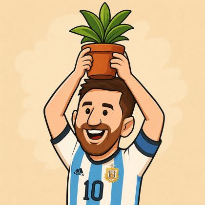 به جای جام جهانی یک گلدون قرار بده — بعد از ویرایش