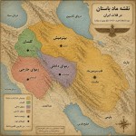 نقشه ماد باستان در فلات ایران که تبریز بیترمیش است و ارومیه گیلسان است و میاندوآب زموای داخلی است و کردستان زموای خارجی