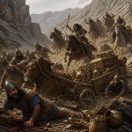 کاروان حمل خراج آشور که توسط مادیان تحت شبیخون قرار گرفته است