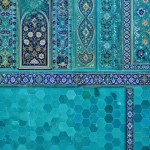 سلام، یه بک‌گراند از کاشی‌های فیروزه‌ای میخوام.